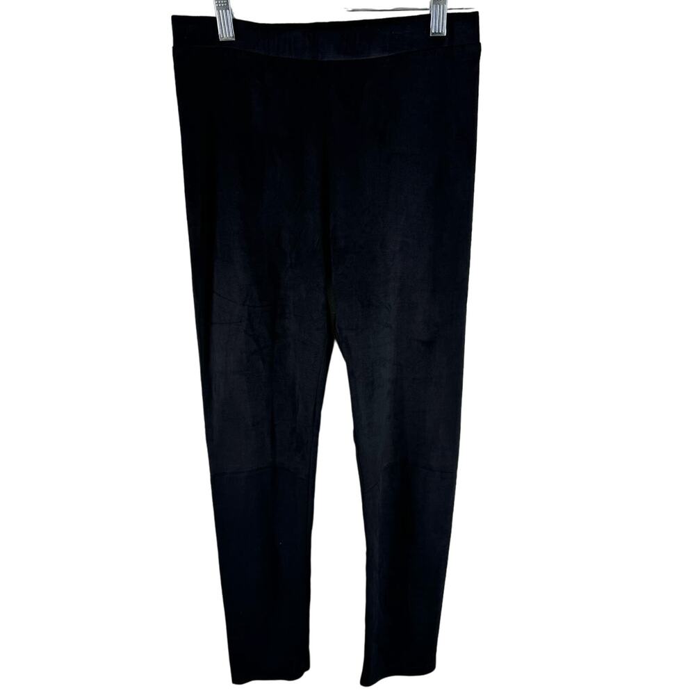 Fate by‎ LFD Black Faux Suede Skinny Elastic Waist Ankle Fit Pants Size S